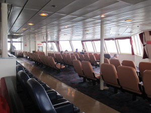 The comfortable forward lounge on the Kennicott
