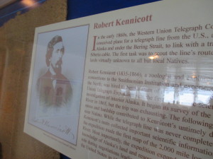 A ferry boat display about Robert Kennicott, the boat's namesake